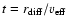 $t=r_{\rm diff}/v_{\rm eff}$