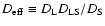 $D_{\rm eff} \equiv D_{\rm L} D_{\rm LS}/D_{\rm S}$