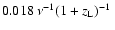 $0.018 ~ \nu^{-1} (1+z_{\rm L})^{-1}~$