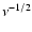 $\nu^{-1/2}$