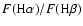 $F({\rm H}\alpha )/F({\rm H}\beta )$