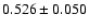 $0.526\pm0.050$