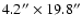 $4.2''\times 19.8''$