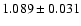 $1.089\pm 0.031$