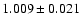 $1.009\pm 0.021$