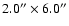 $2.0''\times 6.0''$