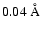 $0.04~\AA$