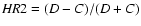 ${\it HR}2=(D-C)/(D+C)$
