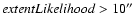 ${\it extent Likelihood} >10''$
