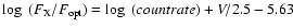 $\log~(F_{\rm X}/F_{\rm opt})=\log~(count rate)+V/2.5-5.63$