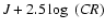 $J+2.5\log~{\it (CR)}$