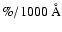 $\%/1000~\AA$