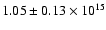 $1.05\pm0.13\times10^{15}$