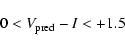 \begin{displaymath}0 < V_{\rm pred}-I < +1.5\end{displaymath}
