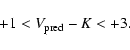 \begin{displaymath}+1 < V_{\rm pred}-K < +3.
\end{displaymath}