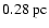 $0.28~{\rm pc}$