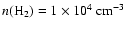 $n({\rm H}_2) = 1 \times 10^4 ~{\rm cm}^{-3}$