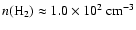$n({\rm H}_2)\approx 1.0 \times 10^2 ~{\rm
cm}^{-3}$