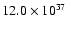 $12.0 \times 10^{37}$
