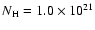 $N_{\rm H} = 1.0 \times 10^{21}$