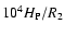 $ \vphantom {\sqrt{0}}10^{4}H_{\rm {P}}/R_{2} $