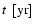 $ t~ \left[ \rm {yr}\right] $