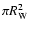 $\pi R_{\rm W}^2$