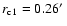 ${r_{\rm c}}_{1} = 0.26\hbox{$^\prime$ }$