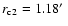${r_{\rm c}}_{2} = 1.18\hbox{$^\prime$ }$