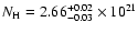 ${N_{\rm H}}=2.66_{-0.03}^{+0.02}\times 10^{21}$