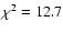 $\chi^{2}=12.7$