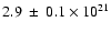 $2.9~\pm ~0.1 \times 10^{21}$