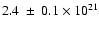 $2.4~\pm ~0.1 \times 10^{21}$