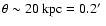 $\theta \sim 20~{\rm kpc} = 0.2\hbox{$^\prime$ }$