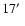 $17\hbox{$^\prime$ }$