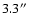 $3.3\hbox{$^{\prime\prime}$ }$