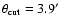 $\theta_{\rm cut}= 3.9 \hbox{$^\prime$ }$
