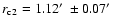 ${r_{\rm c}}_{2} =
1.12\hbox{$^\prime$ }\pm0.07\hbox{$^\prime$ }$