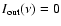 $I_{\rm out}(\nu) = 0$