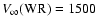 $V_\infty({\rm WR})=1500$