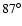 $87^\circ$