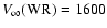 $V_\infty({\rm WR}) = 1600$