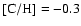 $[{\rm C/H}] = -0.3$
