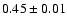 $0.45 \pm 0.01$