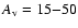 $A_{\rm v}=15{-}50$
