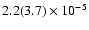 $2.2(3.7)\times 10^{-5}$