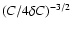 $(C/4\delta C)^{-3/2}$