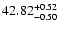 $\rm 42.82_{-0.50}^{+0.52}$