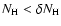 $N_{{\rm H}}<\delta N_{{\rm H}}$