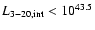 $L_{{\rm 3-20,int}}<10^{43.5}$